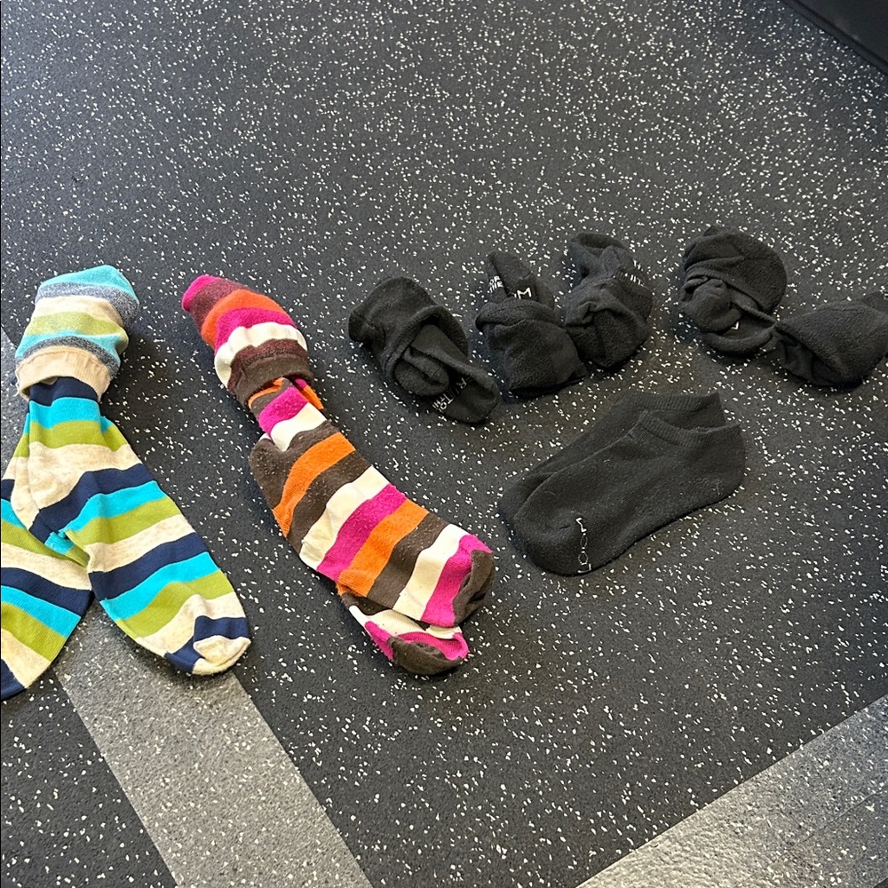 Fruit of the Loom Striped and Black Socks Set